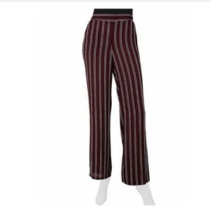 BCX Style Striped Wide Leg Pants